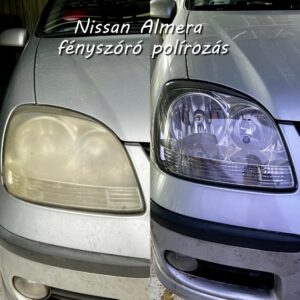 Nissan almera fényszóró polírozás.